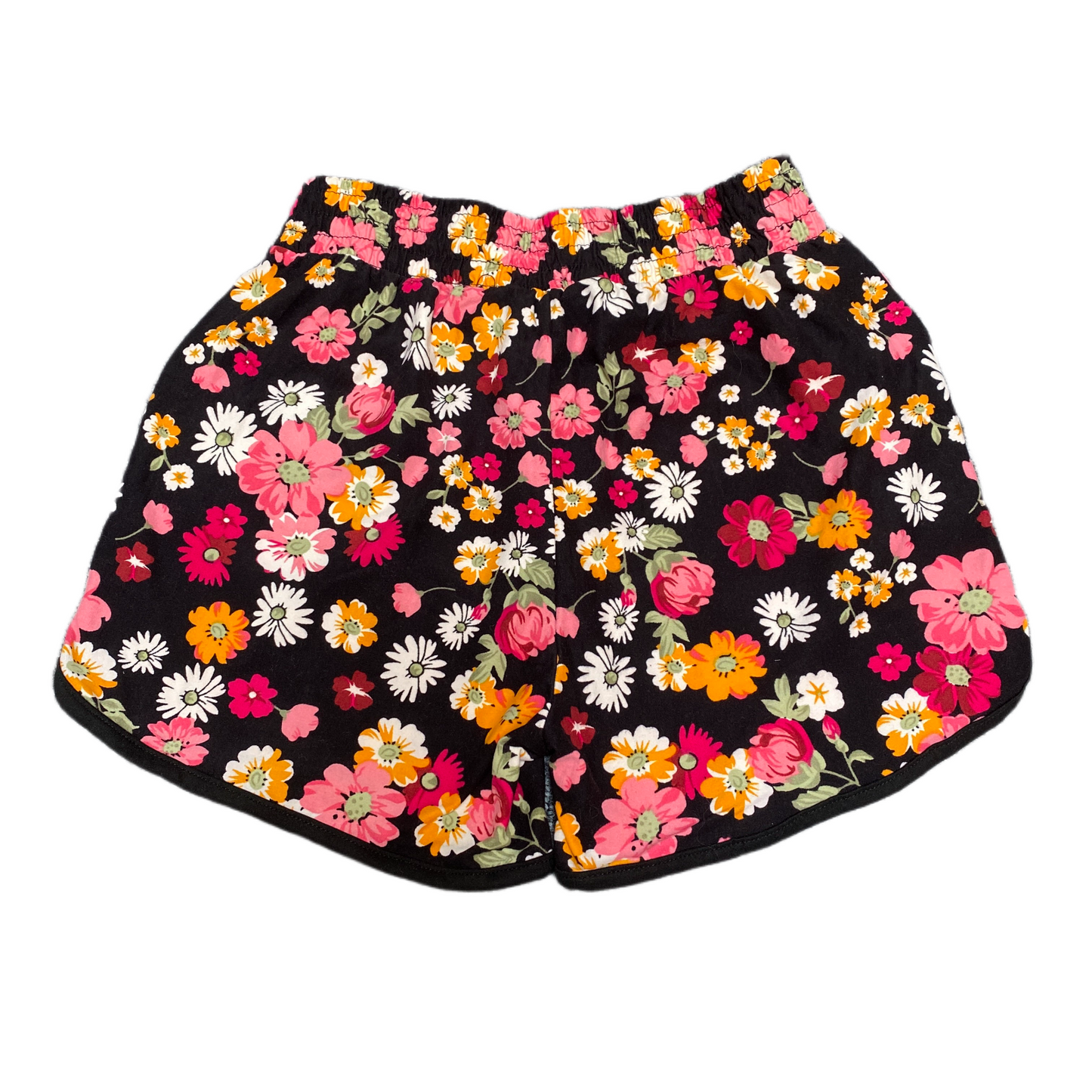 Running Sprinter Shorts Womens S 22" Waist Multi Floral Athletic Gym Drawstring