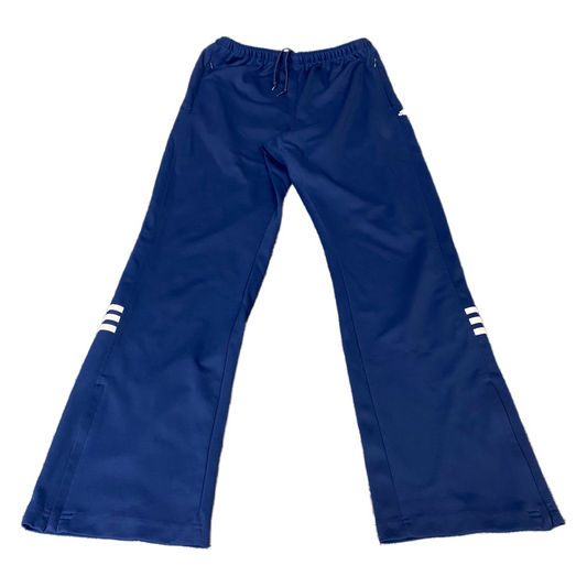 Adidas Joggers Fits as Mens 27" Waist Blue Side Slit Running Training Trousers