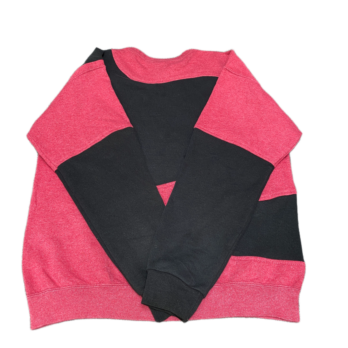 Nike Reworked Sweatshirt Mens M Pink Black Embroidered Spellout Logo Vintage Y2K