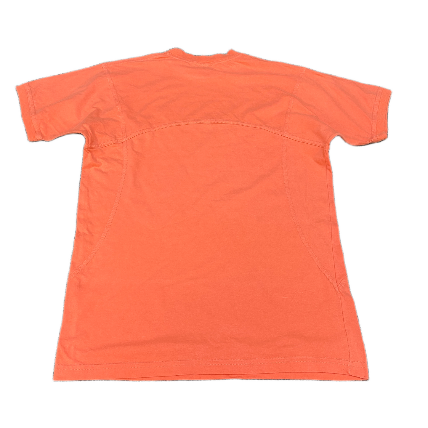 Reebok Activewear T-Shirt Womens Small Orange Embroidered Logo Short Sleeve Tee