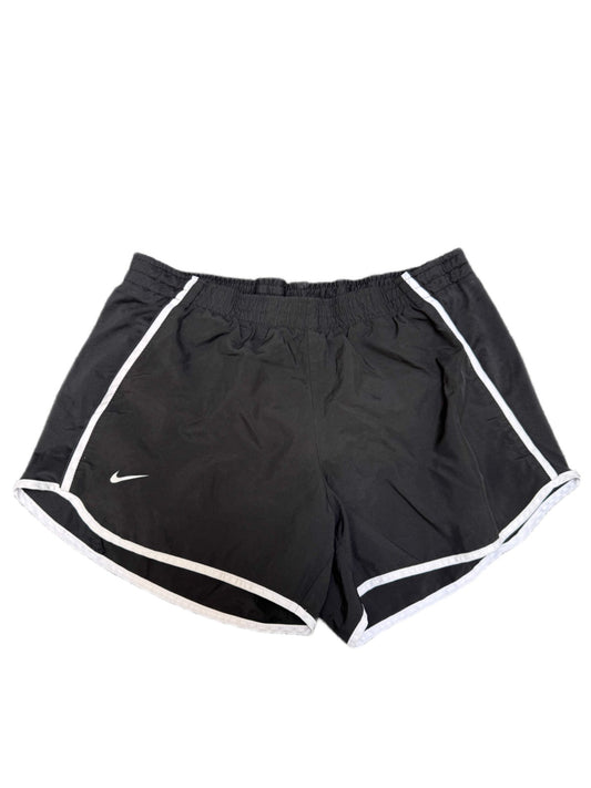 Nike Dri-FIT Running Shorts Fits as Womens M 29" Waist Black White Dolphin Hem