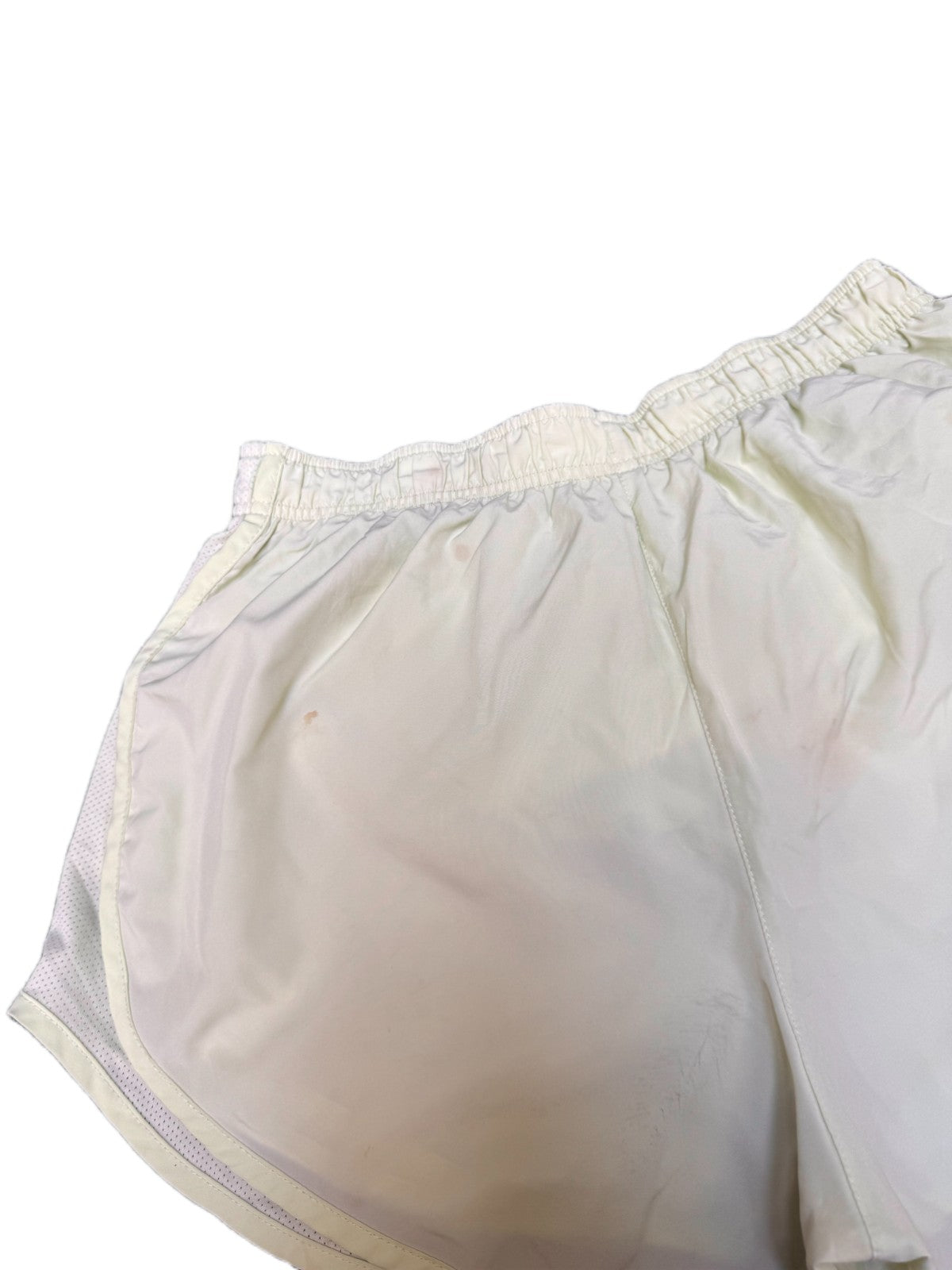 Nike Dri-FIT Running Shorts Fits as Womens Small 27" Waist White Dolphin Hem