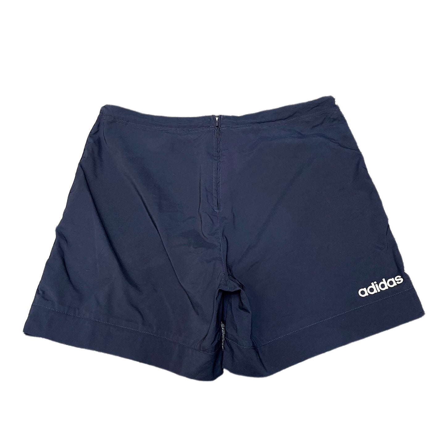 Adidas Athletic Shorts Mens M 32" Waist Navy Gym Training Drawstring Back Zip