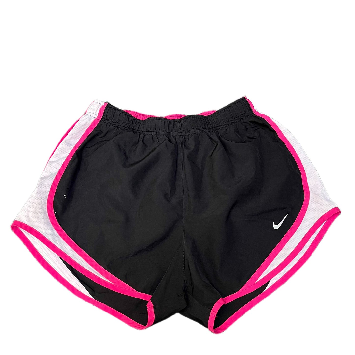 Nike Running Sprinter Shorts Fits as Womens S 26" Waist Black Pink Dolphin Hem