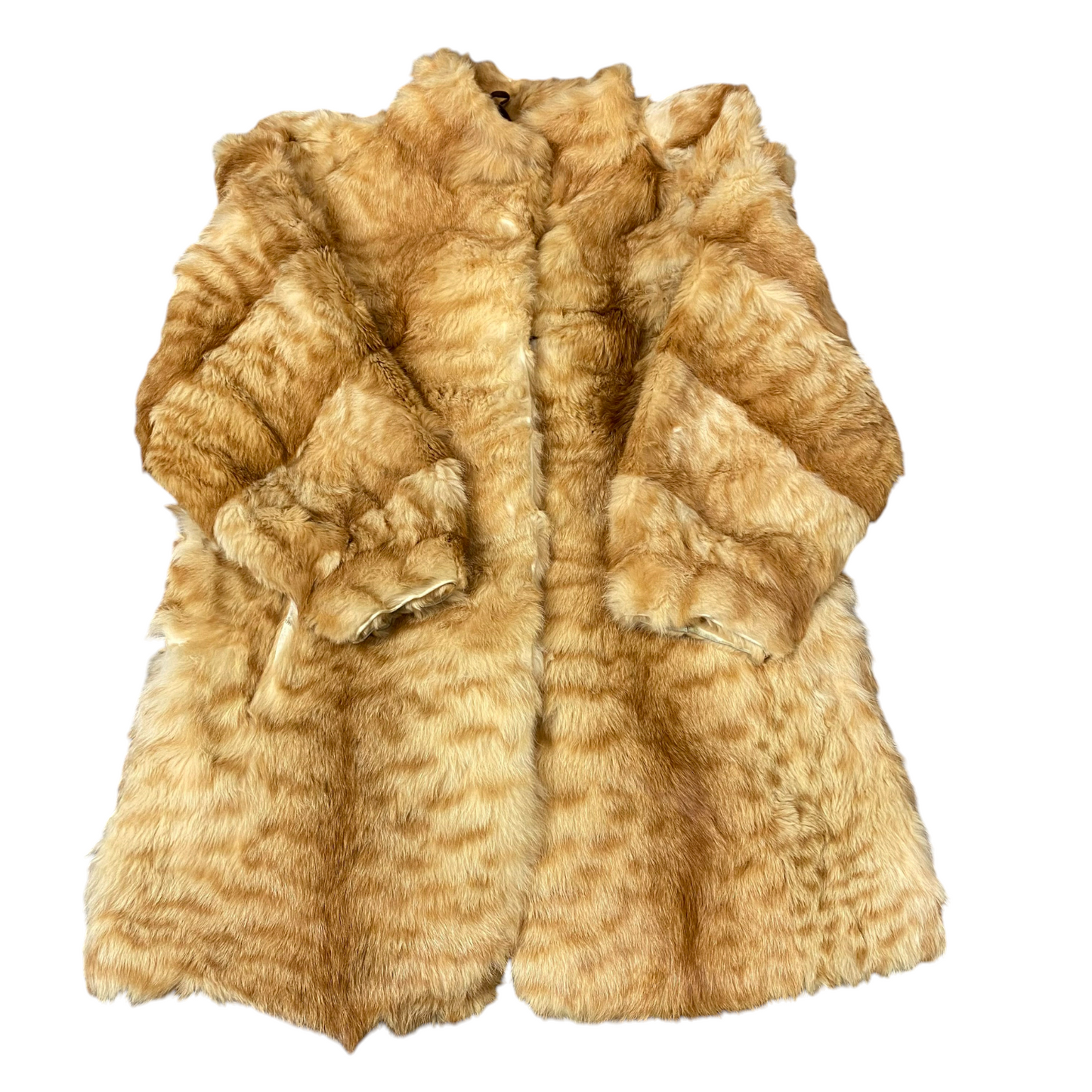 Womens Faux Fur Coat Medium Brown Fully Lined Soft Cozy Warm Winter Long Sleeve