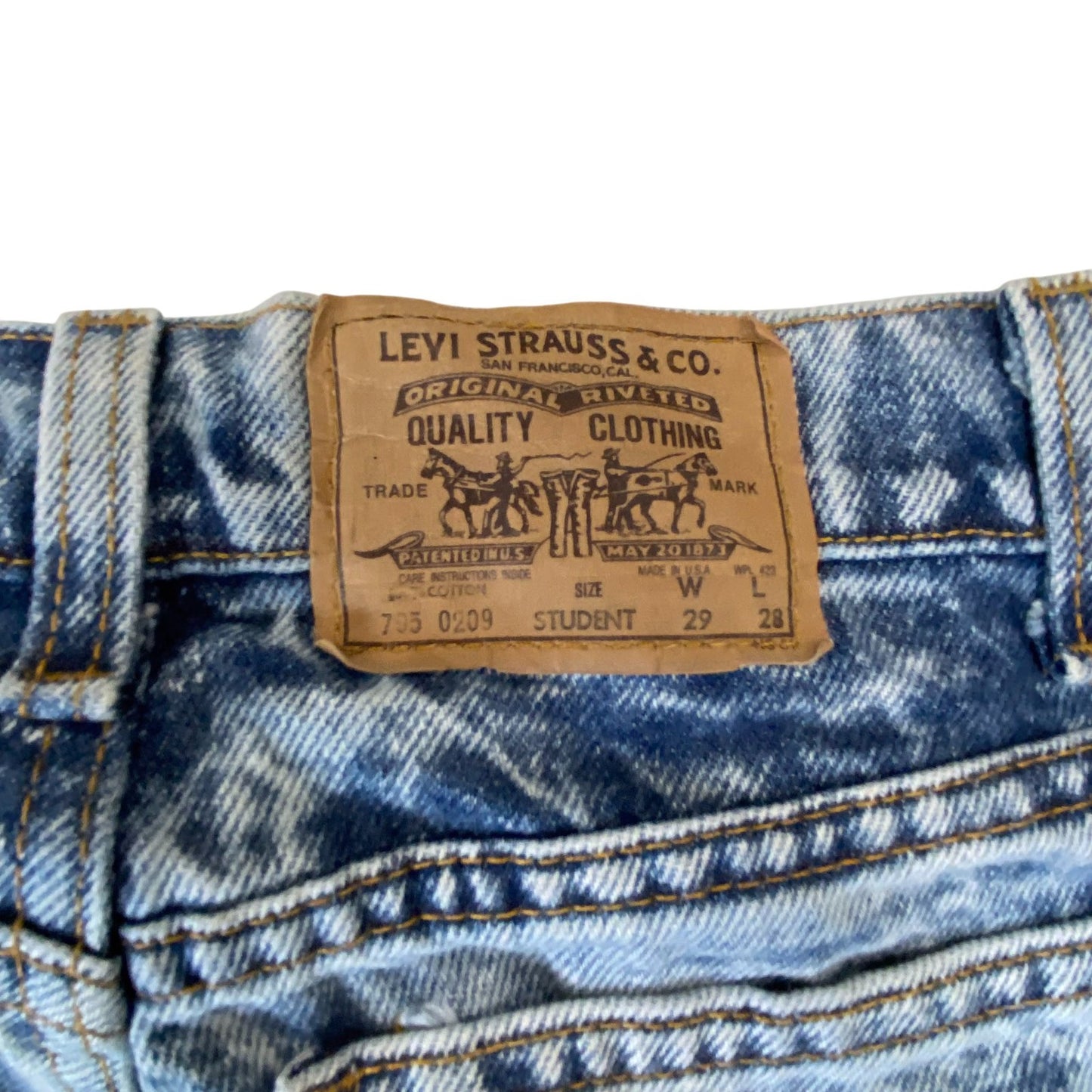 Levi's Jeans Womens Medium W26 L27 Blue Denim Regular Fit Dark Wash Red Tab