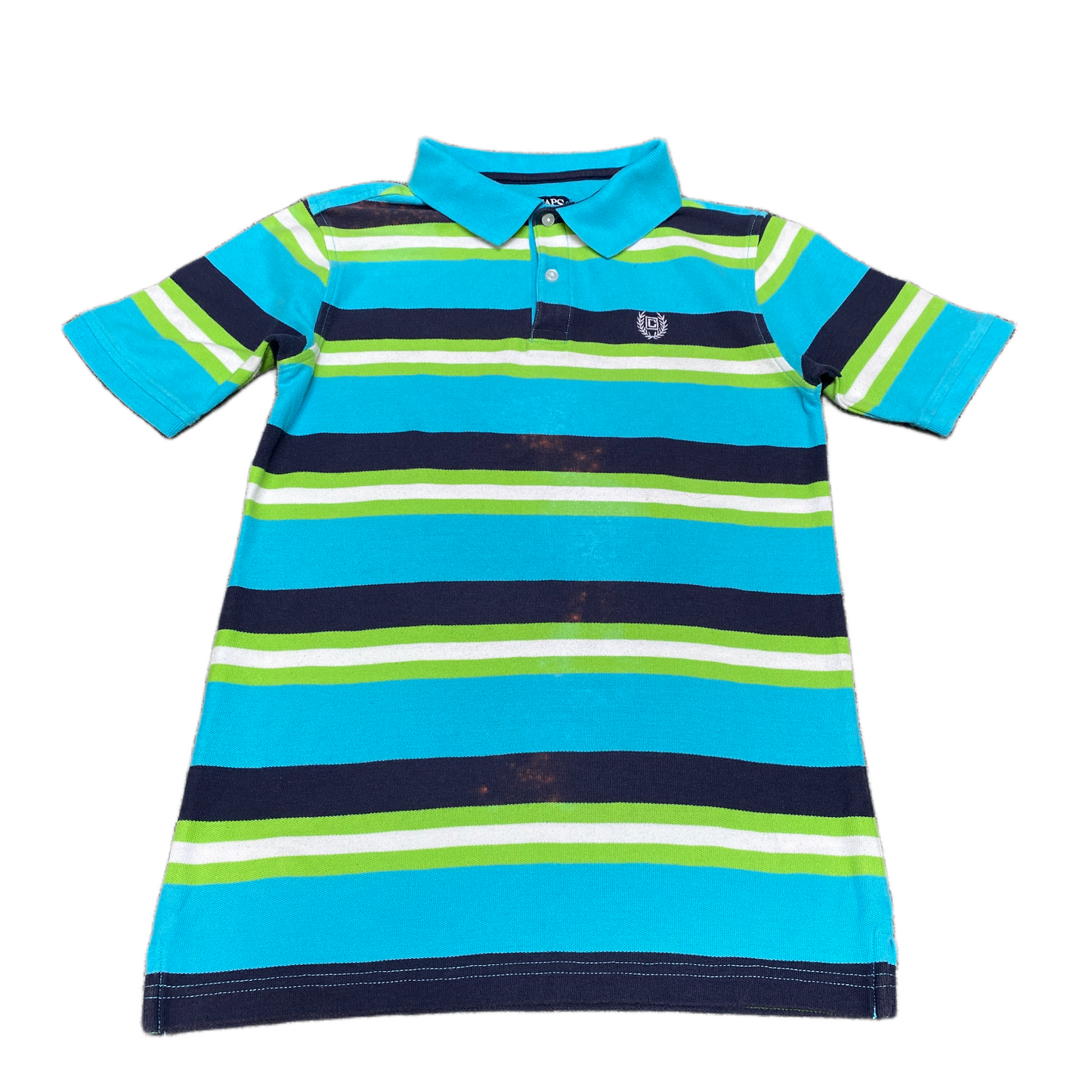Vtg Chaps Polo Shirt Womens Small Multi Striped Stretch Golf Performance Popover