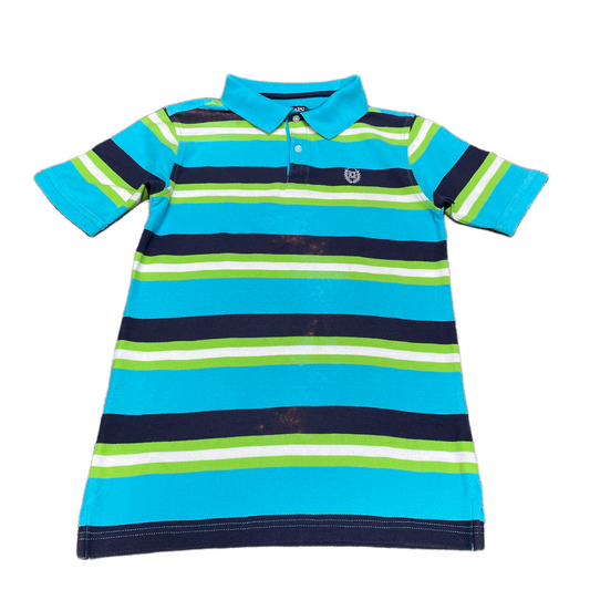 Vtg Chaps Polo Shirt Womens Small Multi Striped Stretch Golf Performance Popover