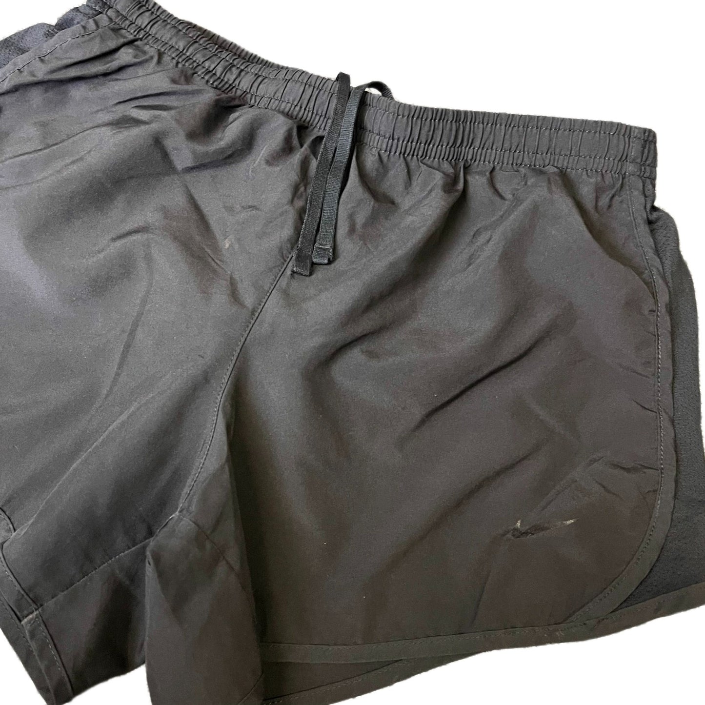 Nike Running Sprinter Shorts Fits as Women S 25" Waist Black Workout Dolphin Hem