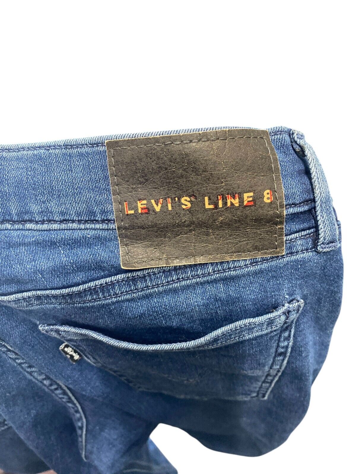 Levi's Jeans Womens 28W 30L Blue Denim Black Tab Stretch Comfy Skinny Leg Preppy