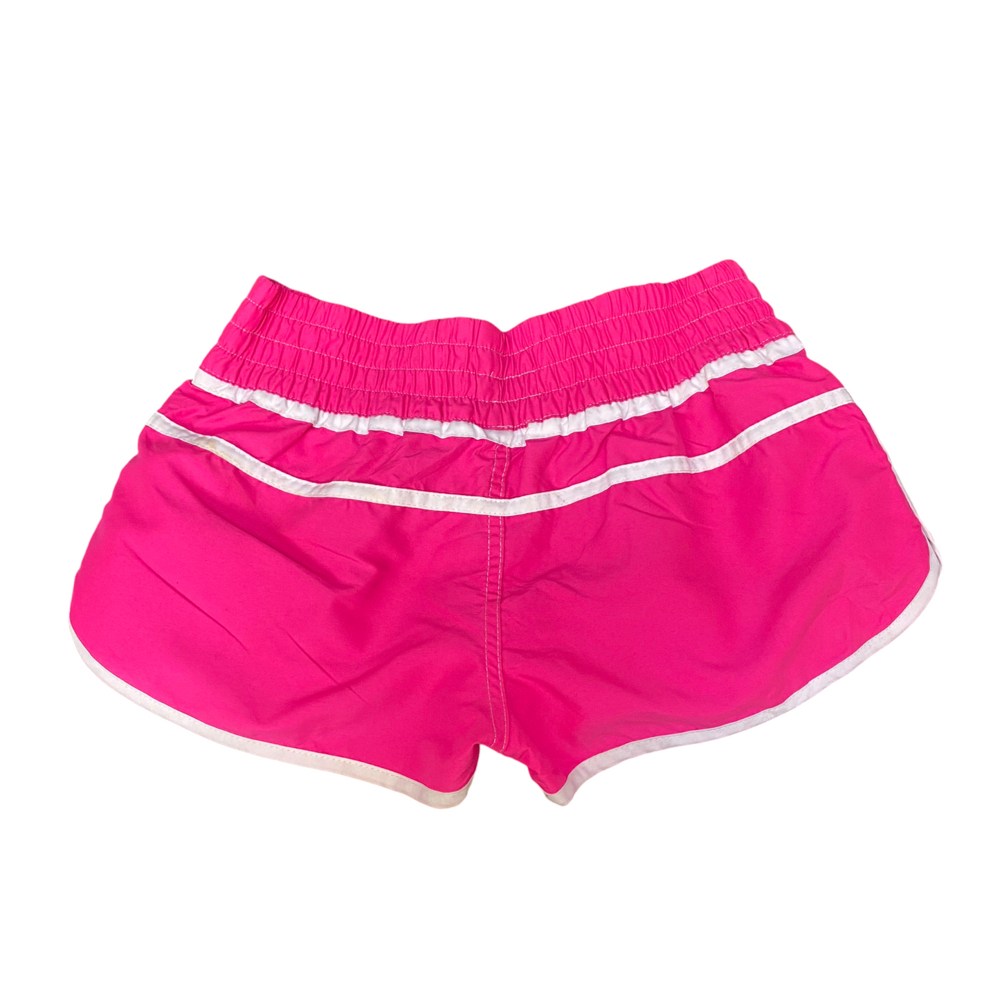 Running Sprinter Shorts Womens Small Pink Athletic  Drawstring Waist Dolphin Hem