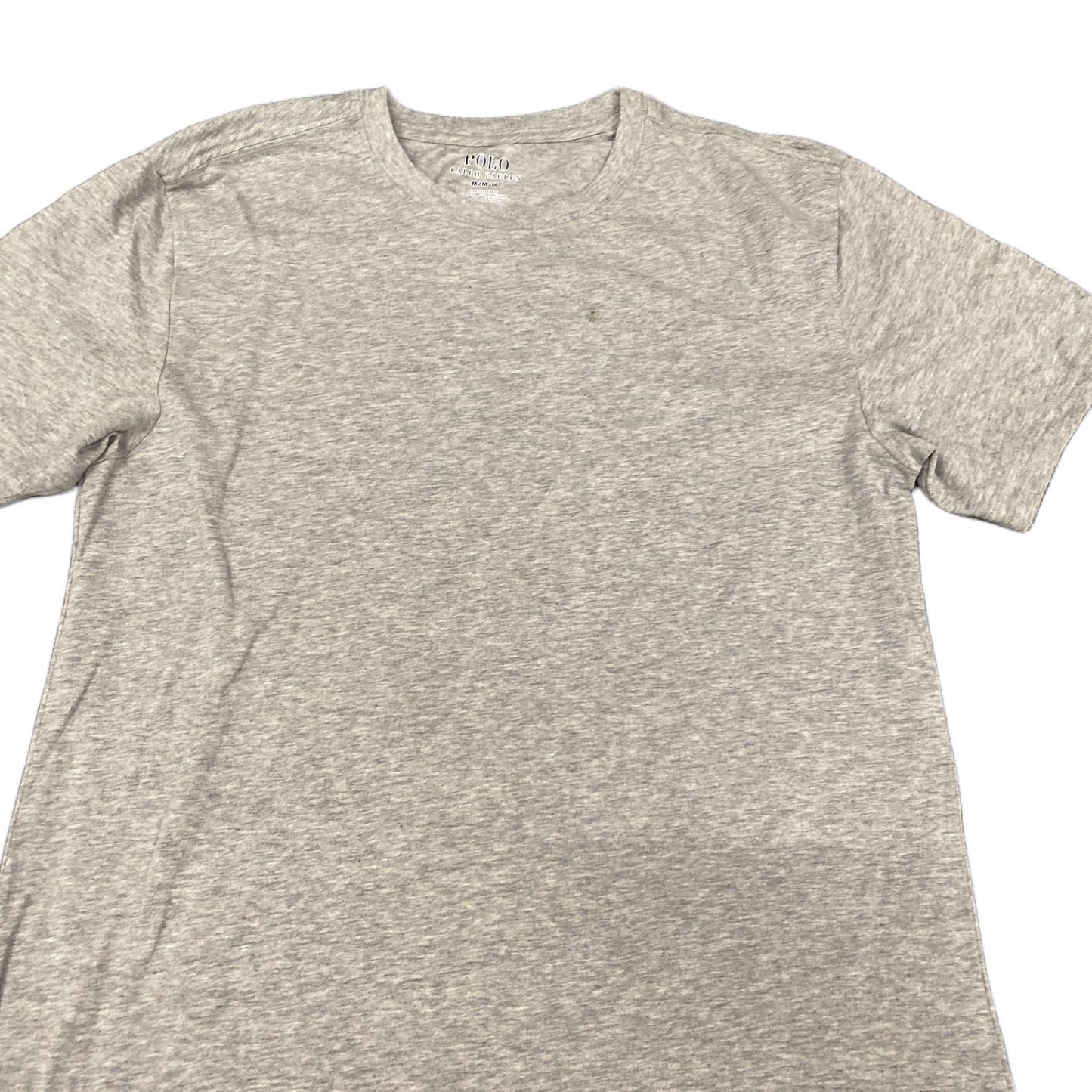 Polo Ralph Lauren T-Shirt  Fits as Boys  XS Grey Stretch Slim Fit Crew Neck