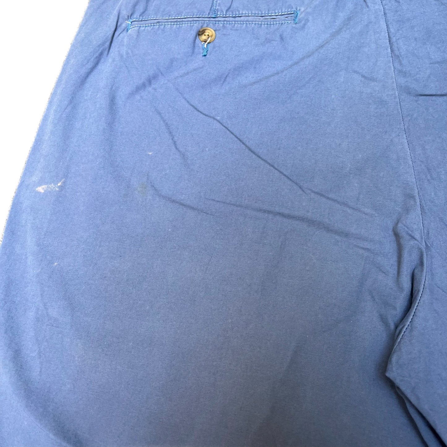 Polo Ralph Lauren Chino Shorts Fits as Men XL 40" Waist Blue  Flat Front Outdoor