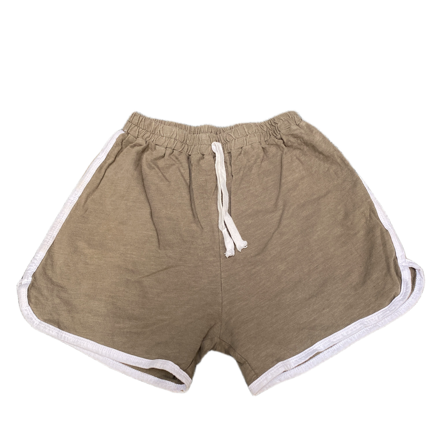 Running Sprinter Shorts Women S 21" Waist Brown Athletic Gym Workout Dolphin Hem