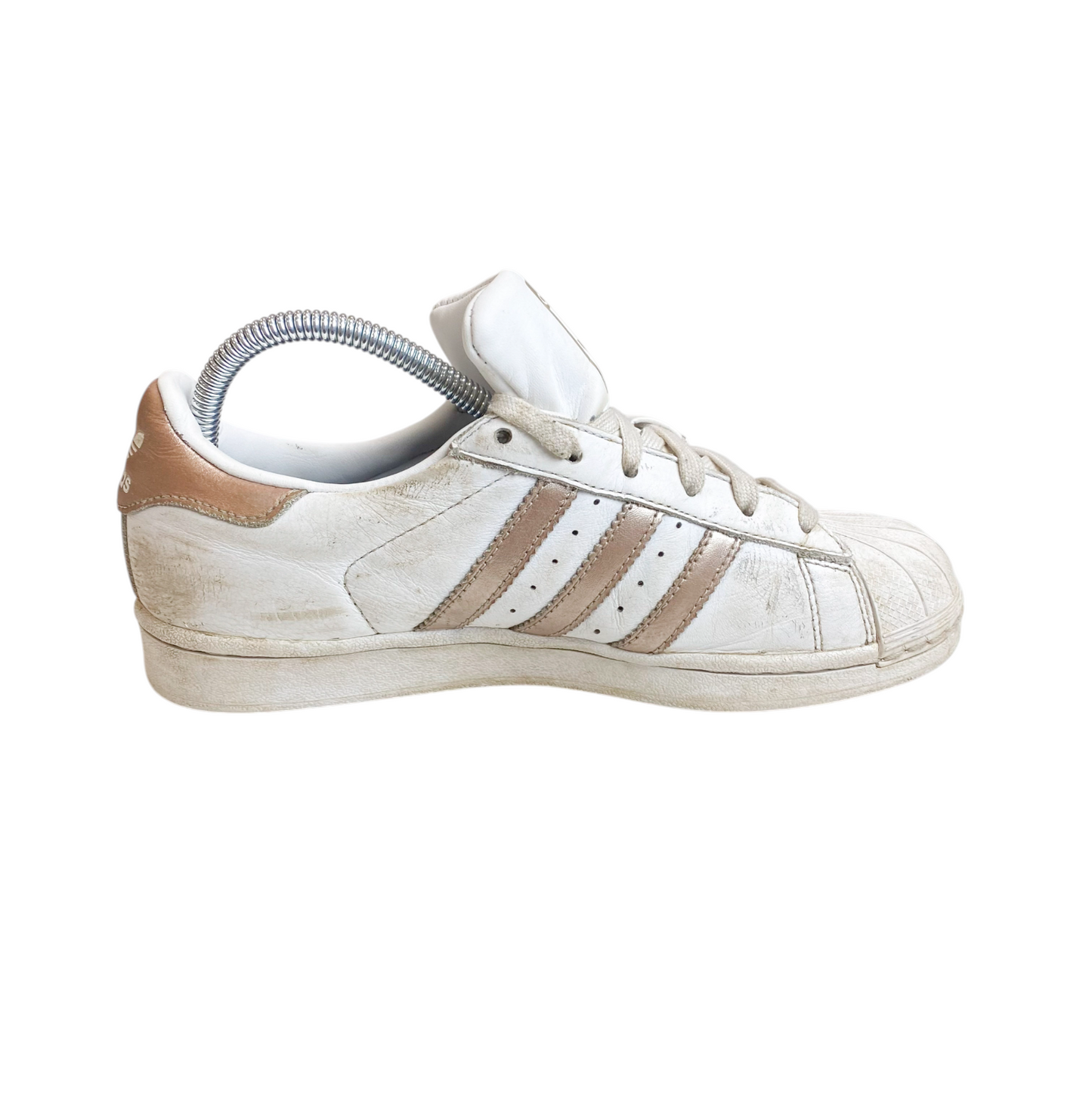 Adidas Superstar 80s Primeknit Sneakers Womens UK 5 White Cyber Metallic Low Top
