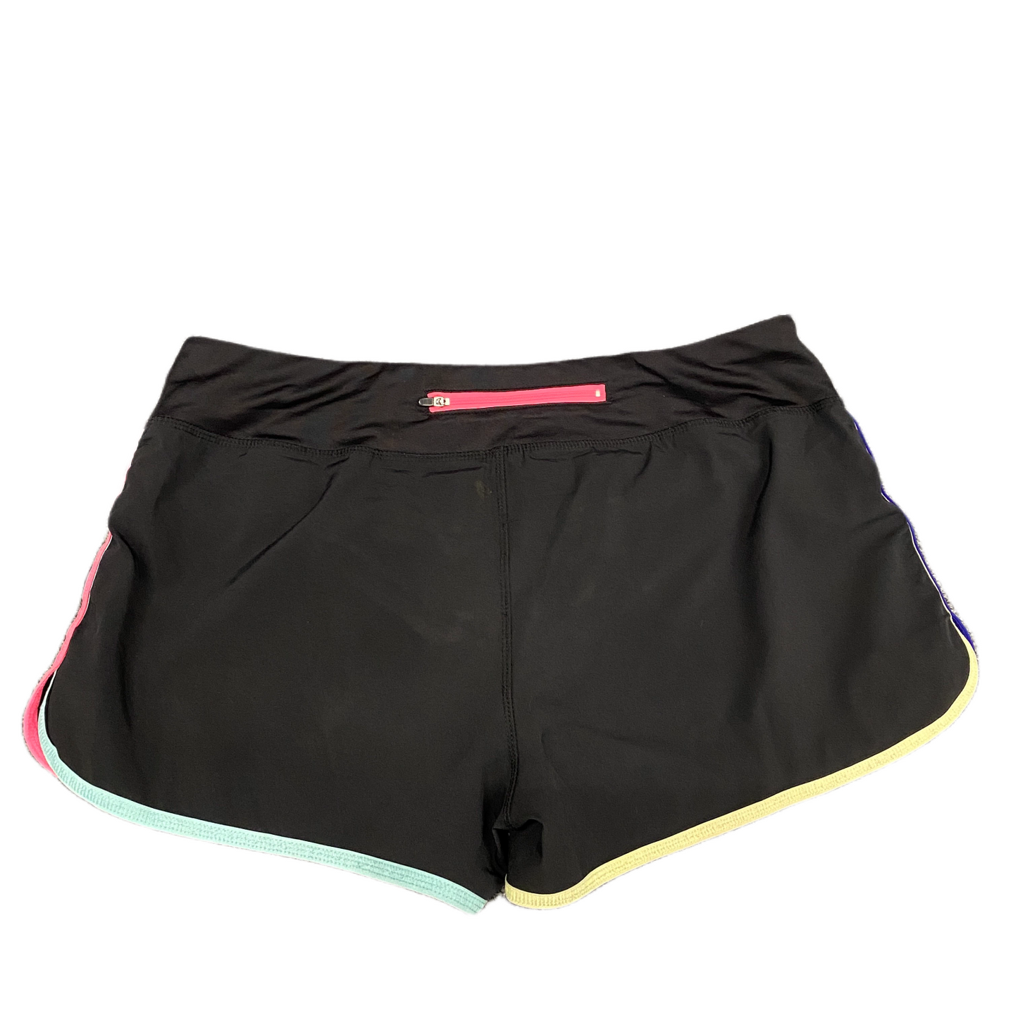 Athletic Shorts Womens 2XL 35" Waist Black Stretch Dolphin Hem Elastic Waist