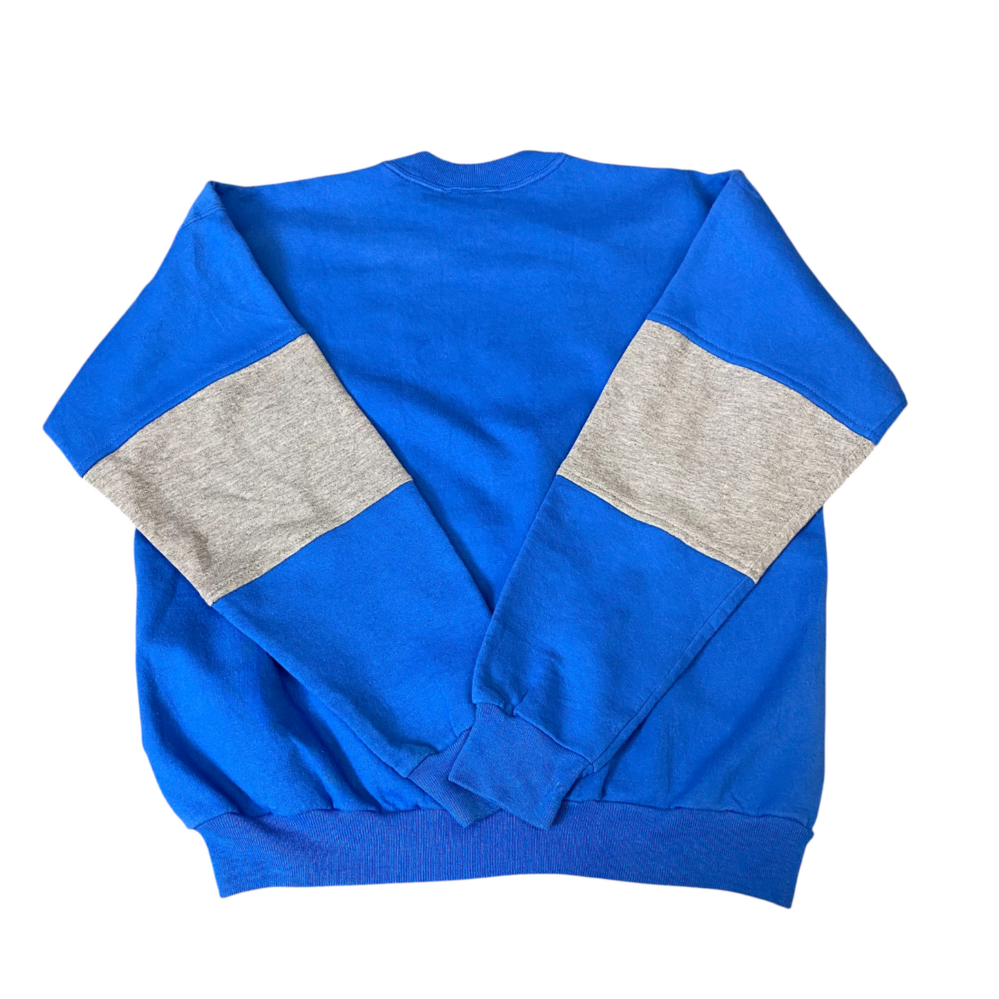 Nike Reworked Sweatshirt Mens L Blue Grey Embroidered Spellout Logo Vintage Y2K