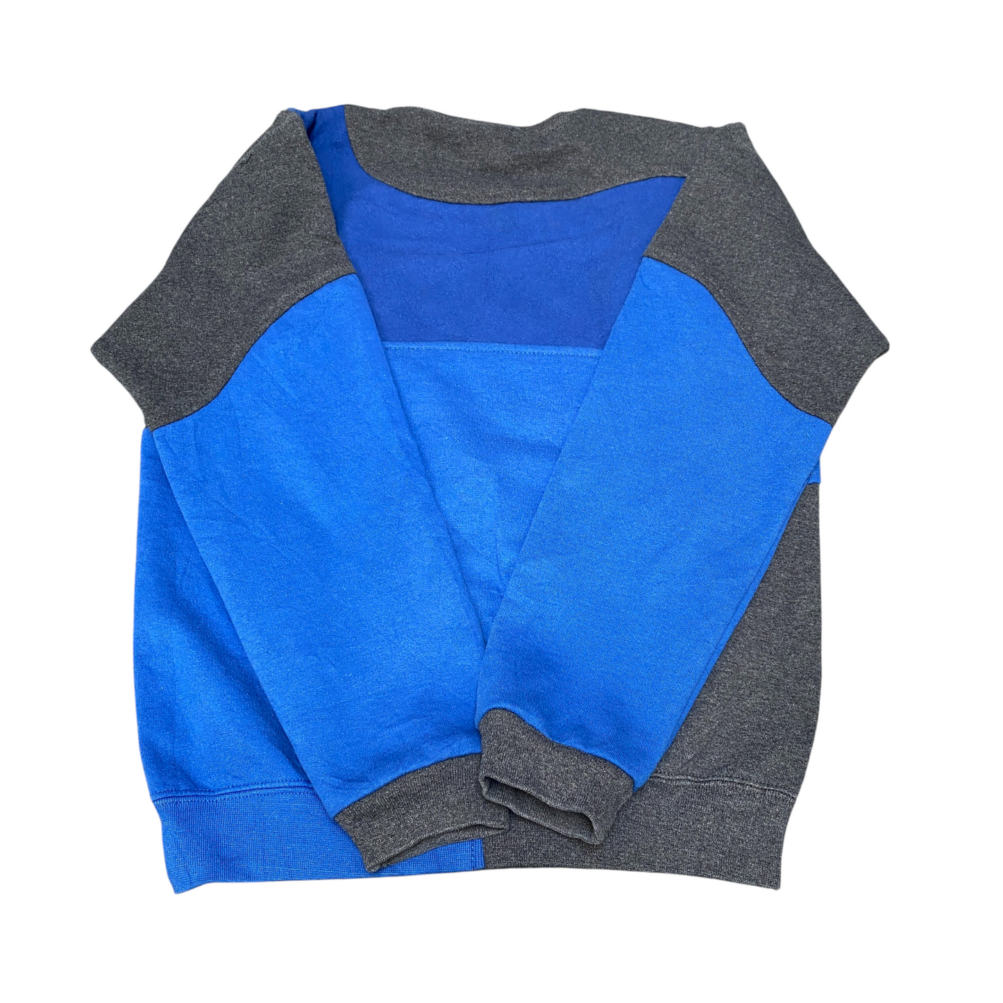 Nike Reworked Sweatshirt Mens S Blue Grey Embroidered Spellout Logo Vintage Y2K