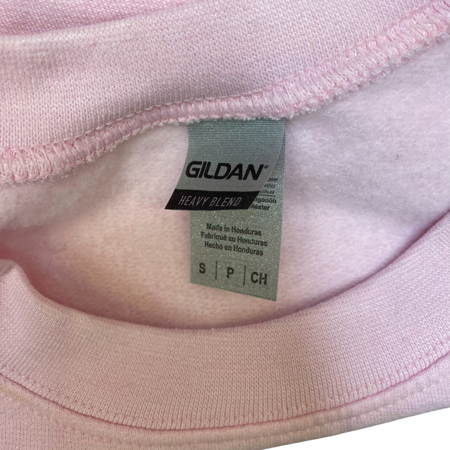 Gildan Sweatshirt Womens Small Pink Mind Your Own Uterus Long Sleeve Crew Neck