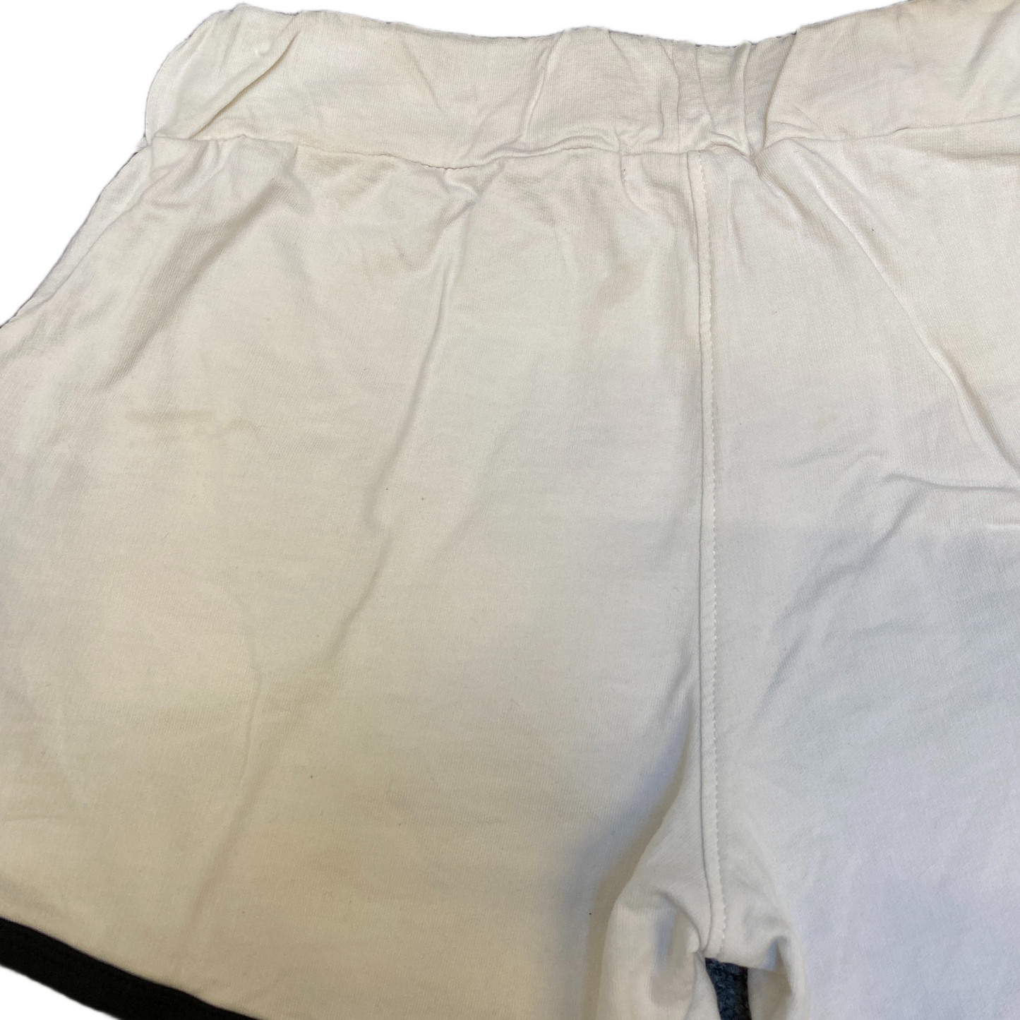 Running Sprinter Shorts Women L 24" Waist White Athletic Gym Workout Dolphin Hem