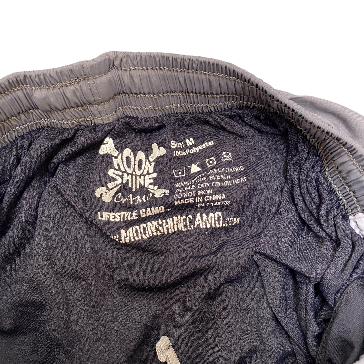 Running Sprinter Shorts Muddy Girls Medium Grey Athletic Drawstring Dophin Hem