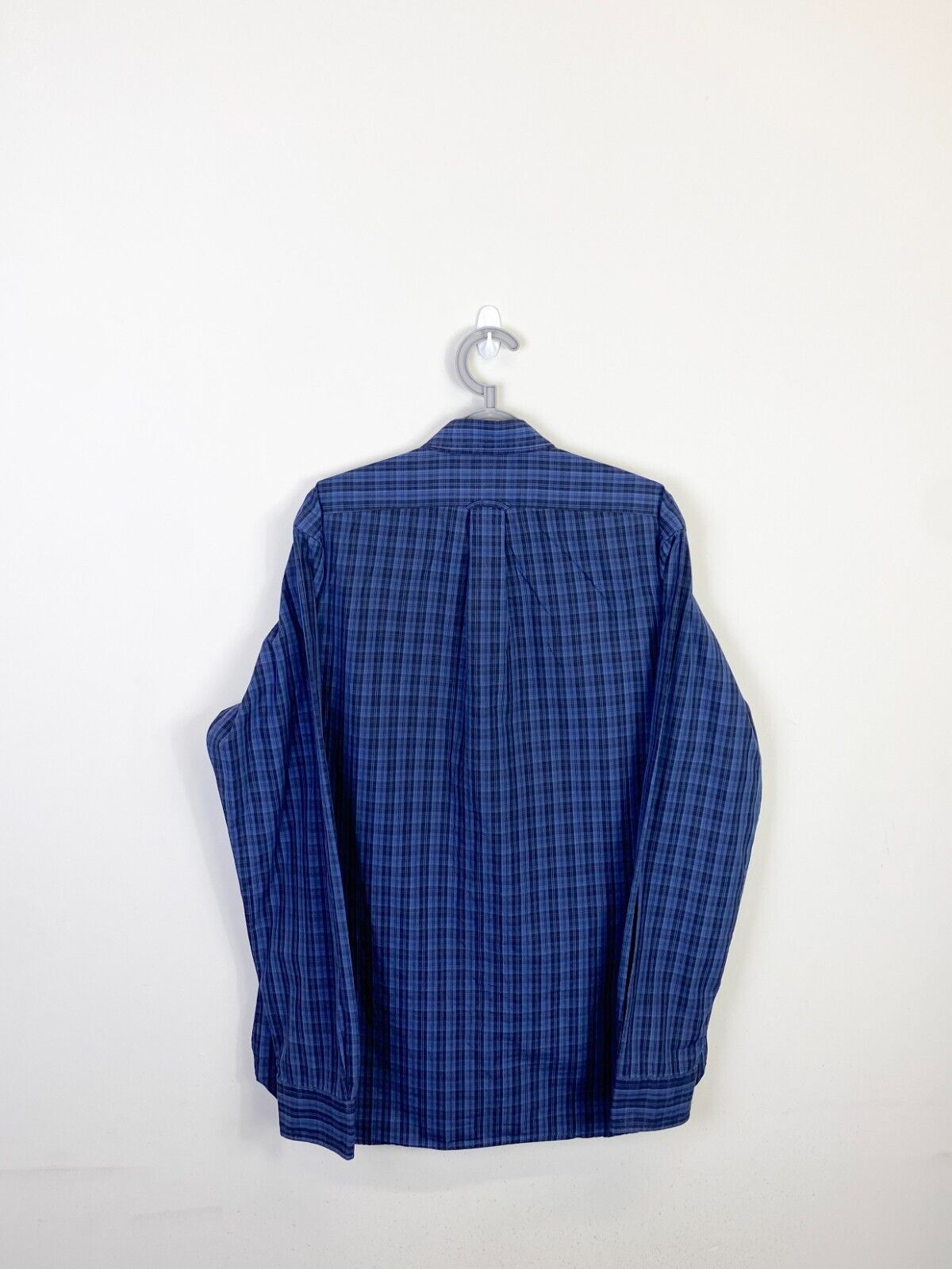 Ralph Lauren Shirt Mens M Blue Plaid Slim Fit Long Sleeve Collared Button Down