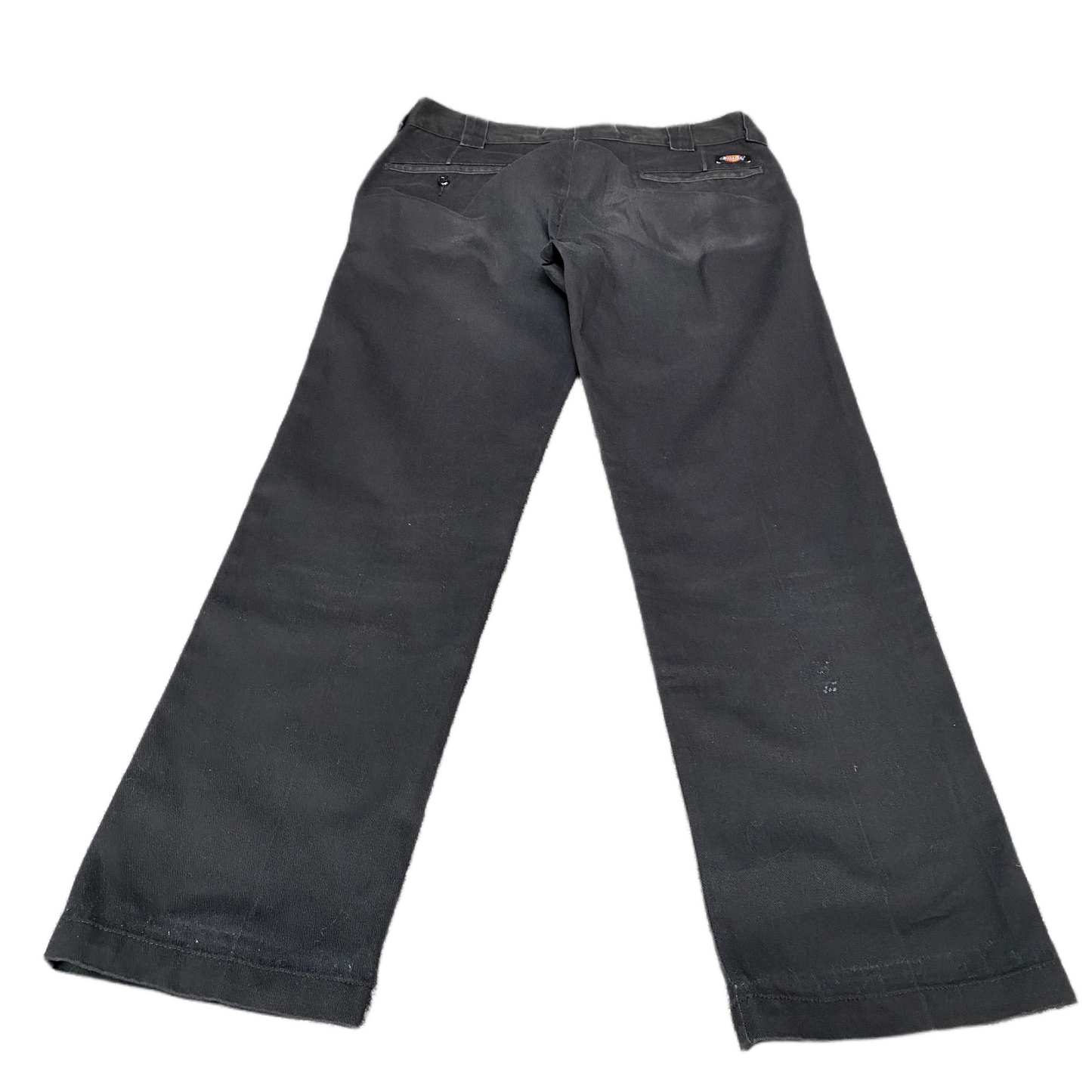 Dickies Chino Pants Fits as Mens 34" Waist Black Relaxed Fit Straight Trousers