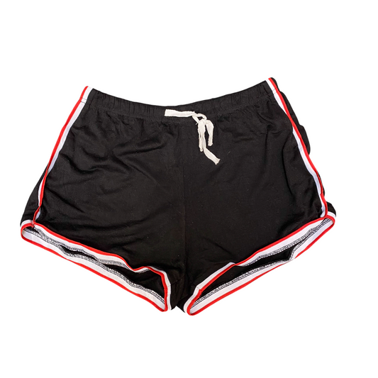 Running Sprinter Shorts Womens Small Black Athletic Fit Gym Workout Dolphin Hem