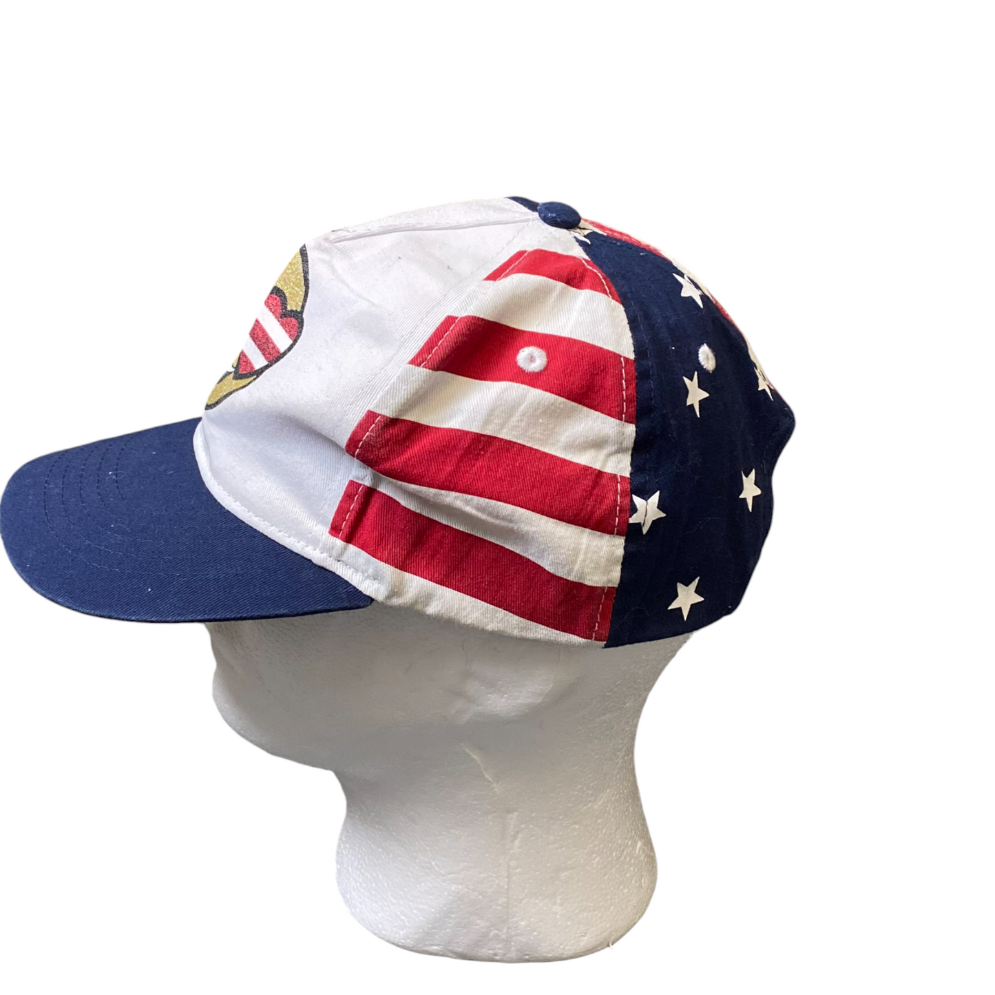 Place Baseball Cap Unisex Kids L/XL Blue USA Emoji Print Adjustable Snapback Hat