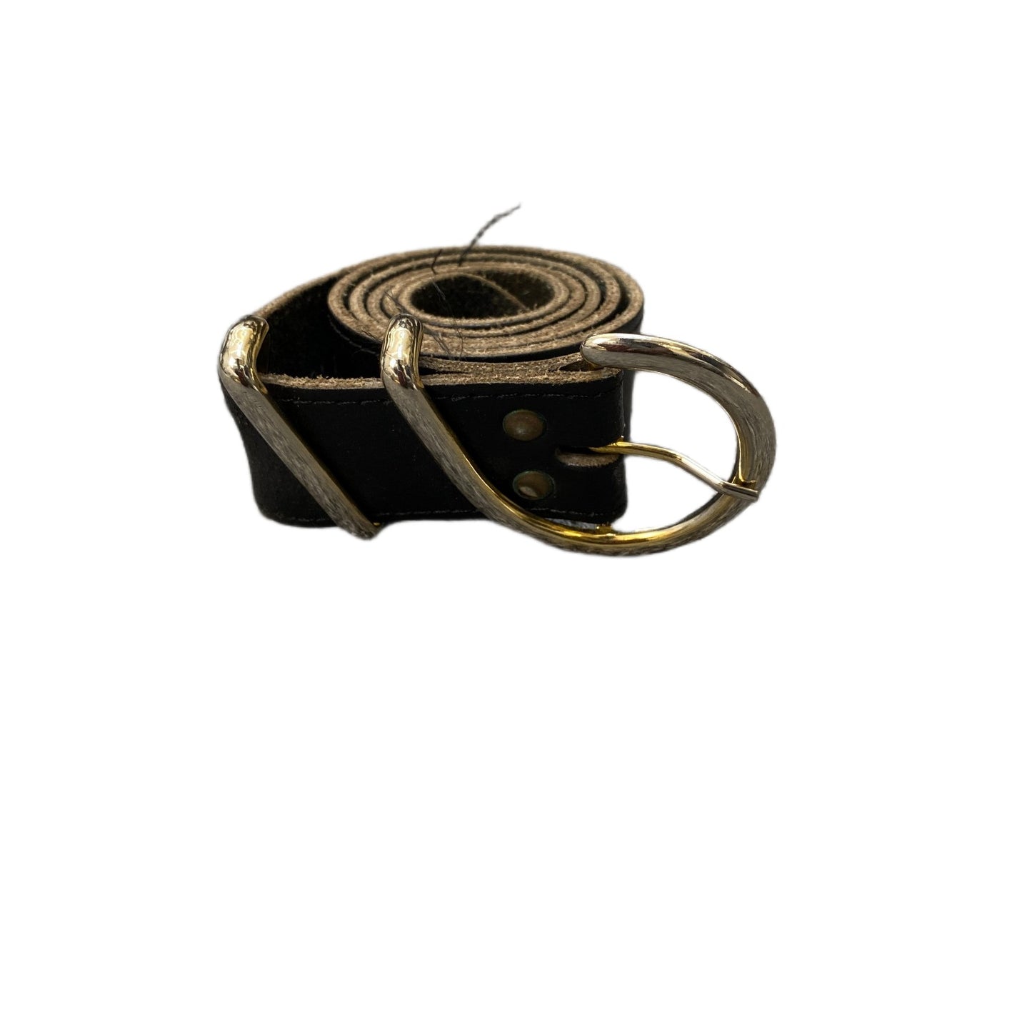 Waist Belt Womens Black Leather Adjustable Classic Silver Pin Buckle 33 Inches