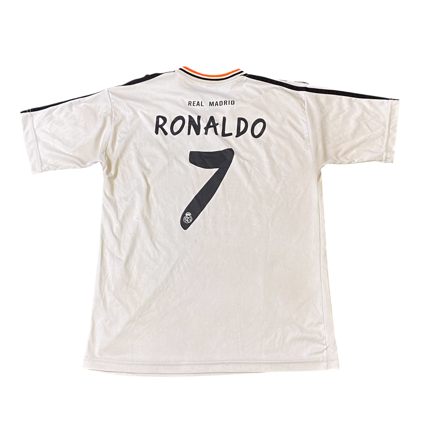 Real Madrid CF Ronaldo #7 Home Jersey Mens Small White Authentic Football Sports