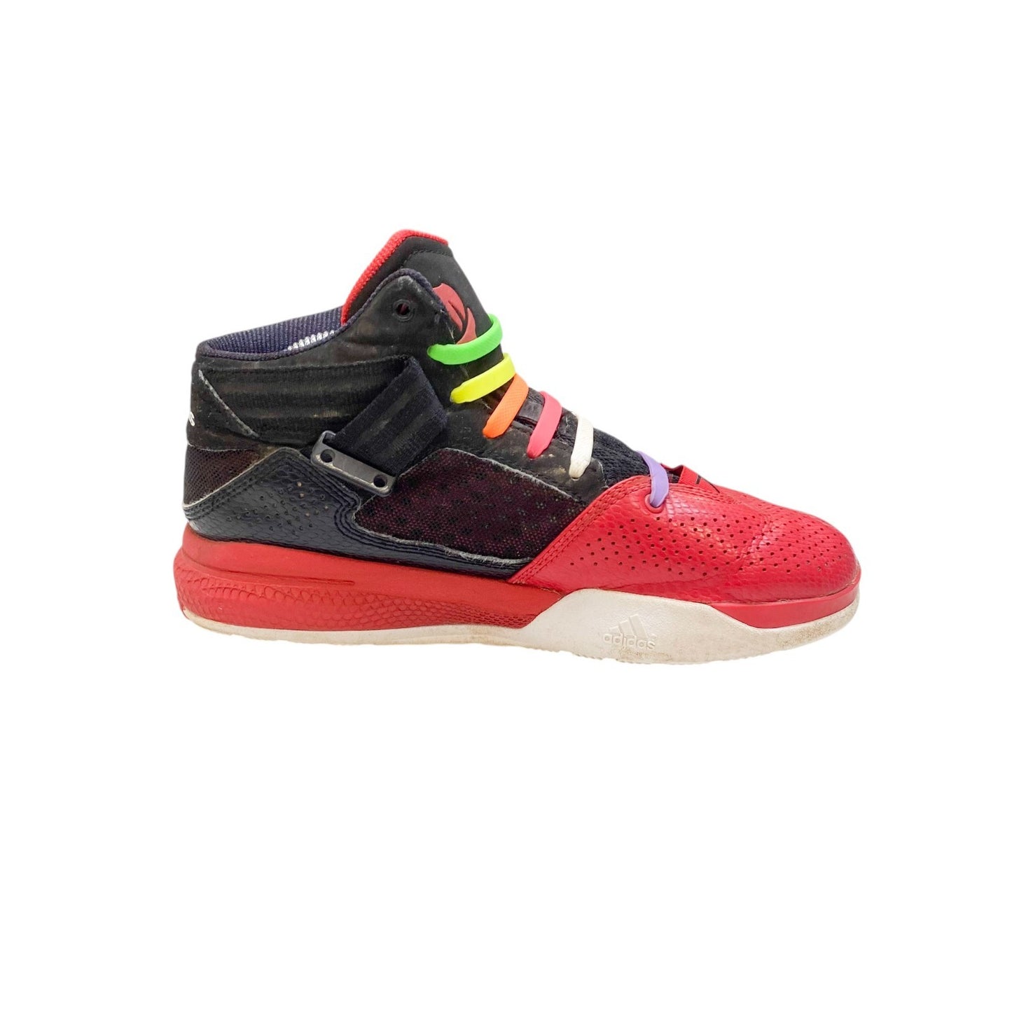 Adidas D Rose 773 IV Basketball Sneakers Men 5.5 Red Black Leather Trim Athletic