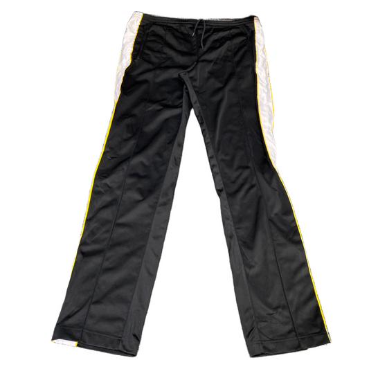 Arena Joggers Fits as Mens XL 36" Waist Black White Straight Leg Track Trouser