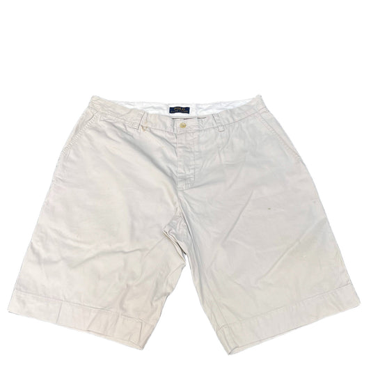 Polo Ralph Lauren Chino Shorts Fits as Mens X-Large 35" Waist Beige Flat Front