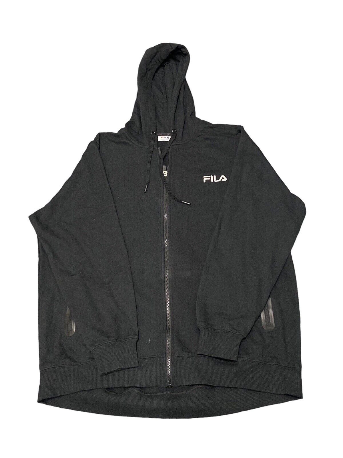 Fila Zip Up Hooded Jacket Black Women’s XL