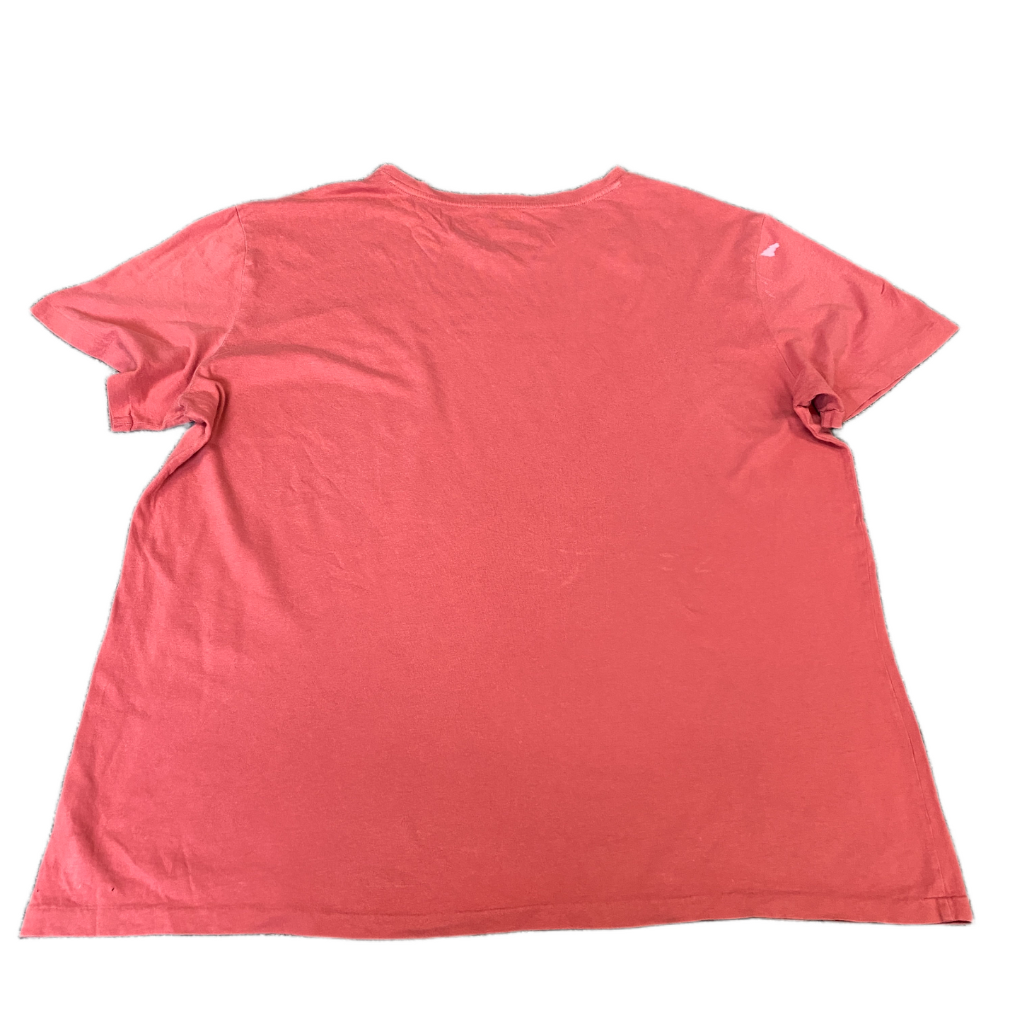Ralph Lauren T-Shirt Womens XL Pink Short Sleeve V-Neck Pony Logo Pullover Tee
