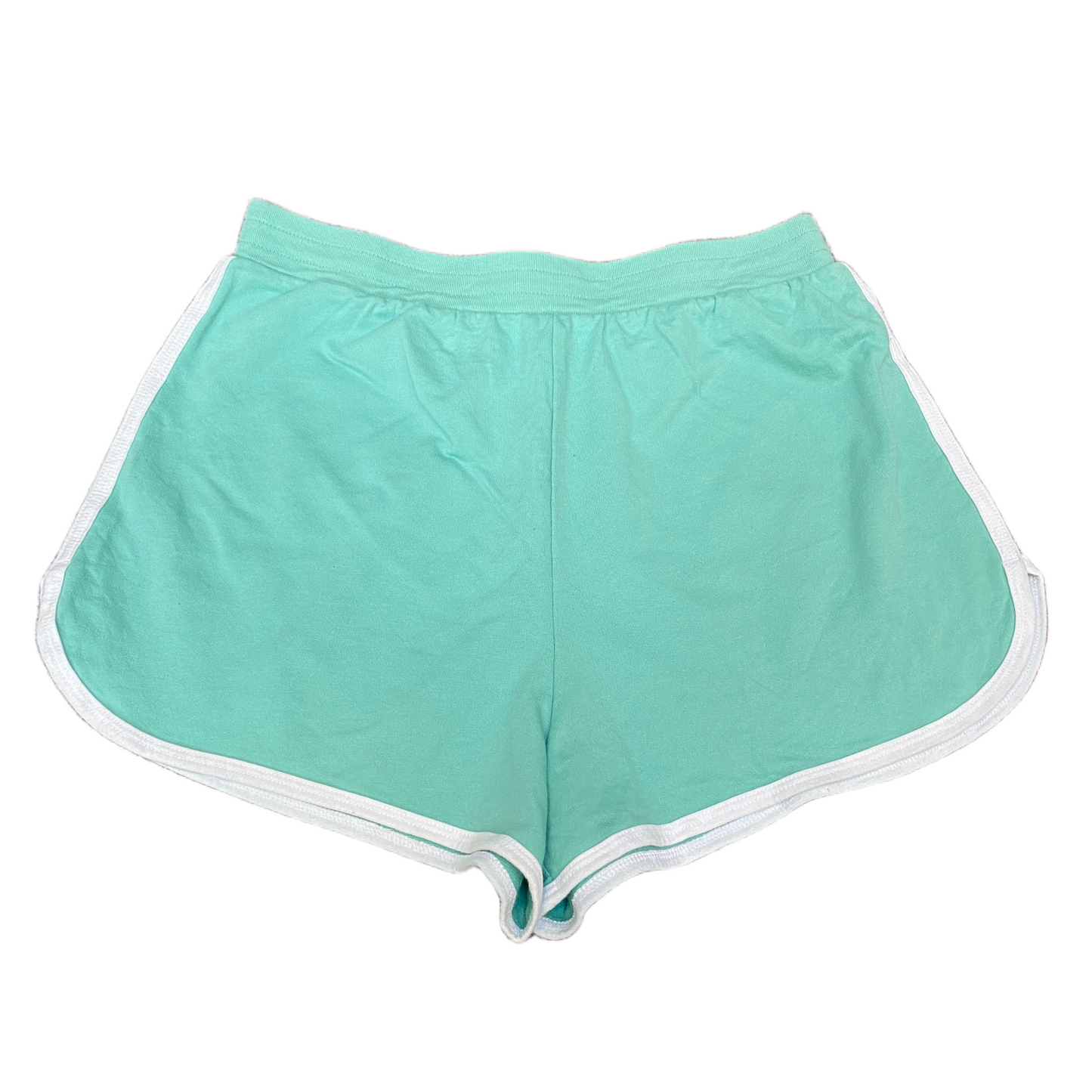 Running Sprinter Shorts Womens M 26" Waist Teal Athletic Workout Gym Dolphin Hem