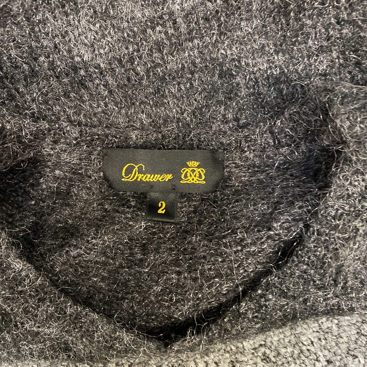 Drawer Jumper Womens L Black Oversized Fuzzy Knit Long Sleeve Crewneck Pullover