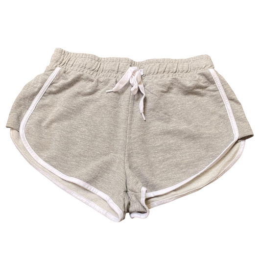 Women Sprinter Running Shorts 26W Grey Heather Drawstring Elastic Waist Athletic