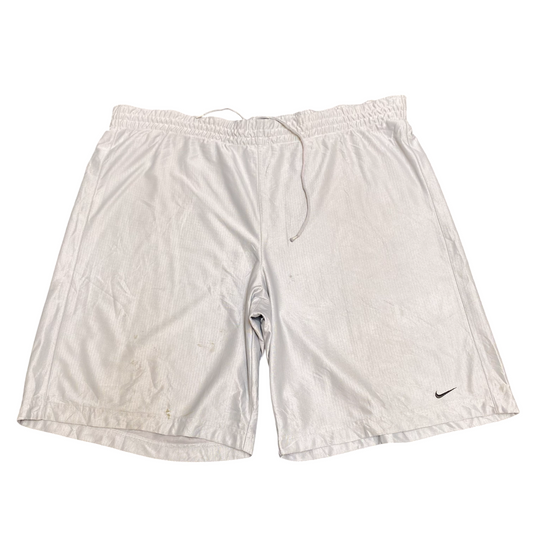 Nike Running Shorts Mens XXL White Dri Fit Elastic Waist Drawstring Athletic Fit