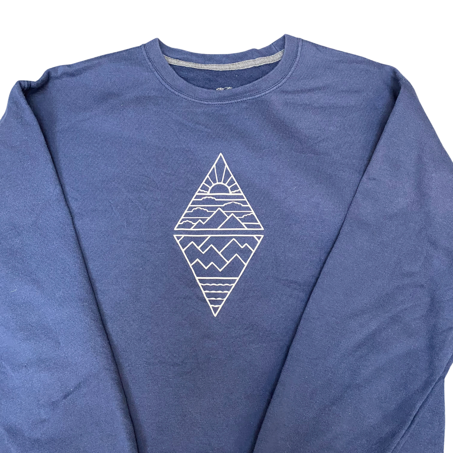 Fruit of The Loom Sweatshirt Womens Medium Blue Crew Neck Long Sleeve Pullover