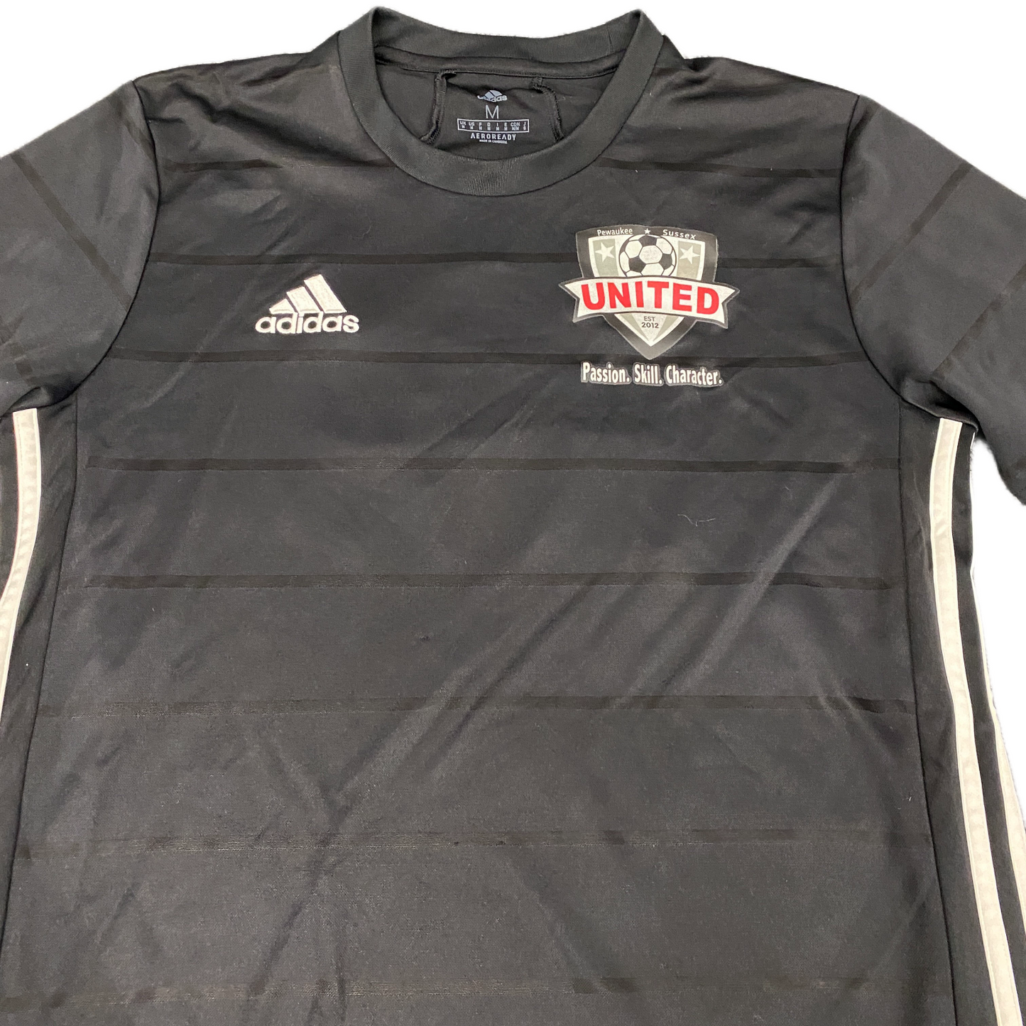 Adidas Aeroready T-Shirt Mens Small Black United Soccer Short Sleeve Pullover