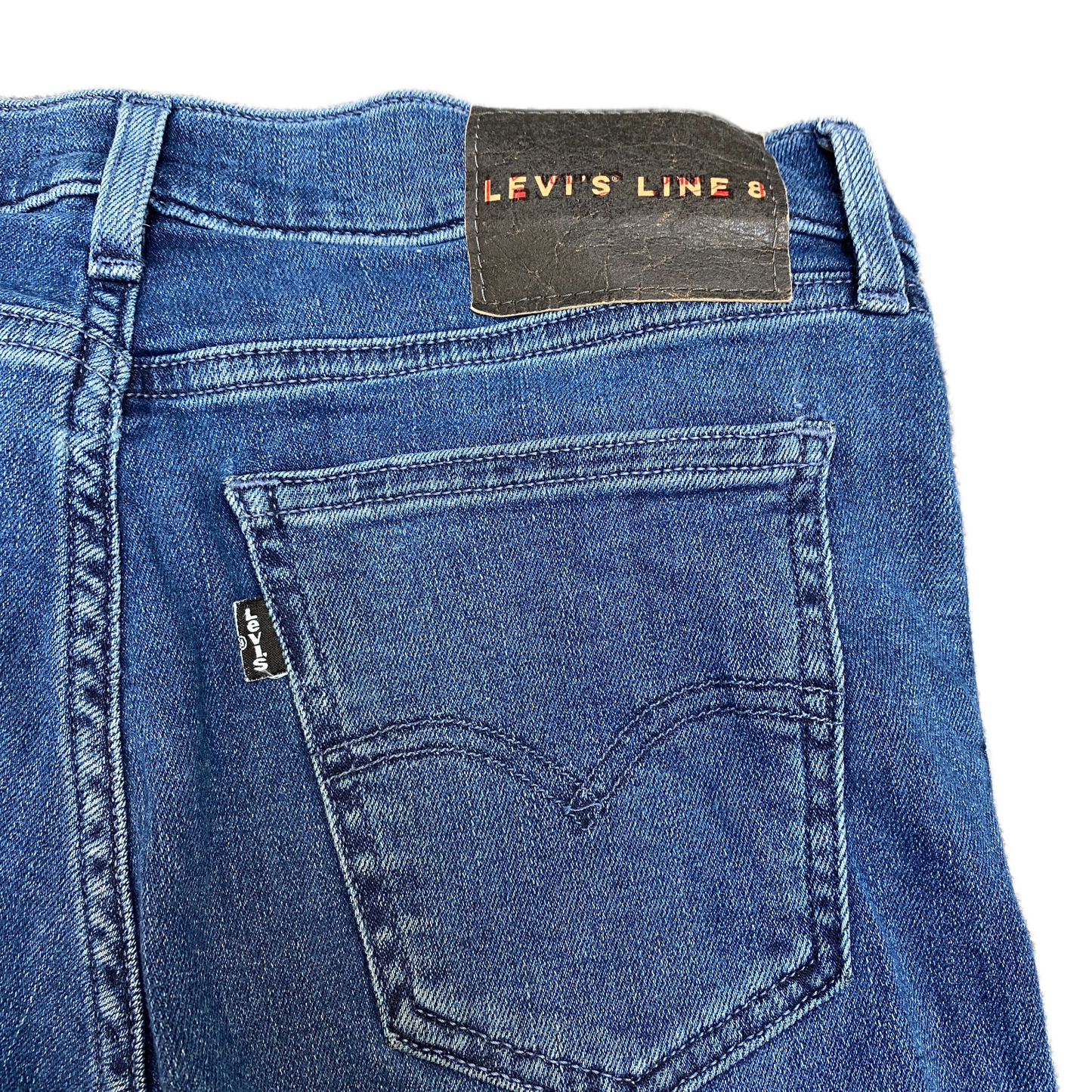 Levi's Jeans Fit as Womens 28" Waist Blue Denim Medium Wash Low Rise Skinny Leg