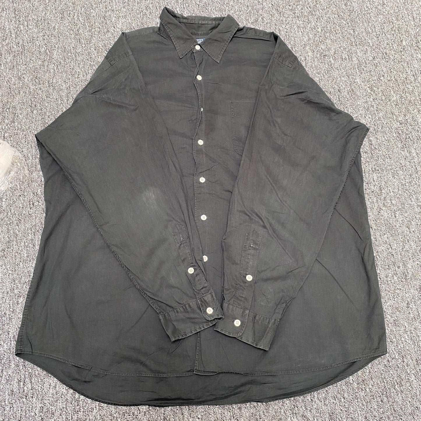 Ralph Lauren Button-Up Shirt Mens XL Black Marlowe Cotton Long Sleeve Collared