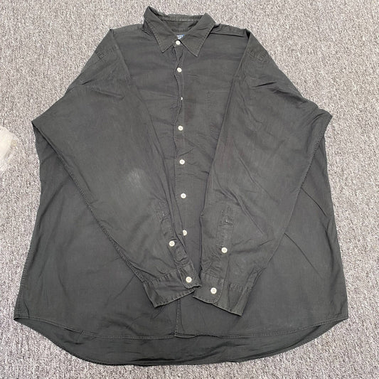 Ralph Lauren Button-Up Shirt Mens XL Black Marlowe Cotton Long Sleeve Collared