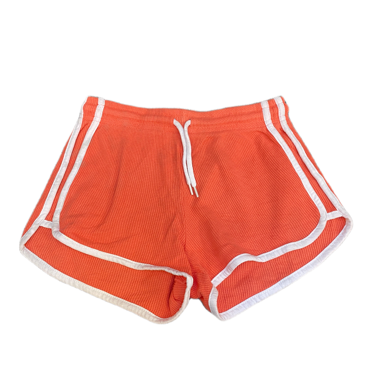 Running Sprinter Shorts Womens XS 24" Waist Orange Thermal Workout Dolphin Hem