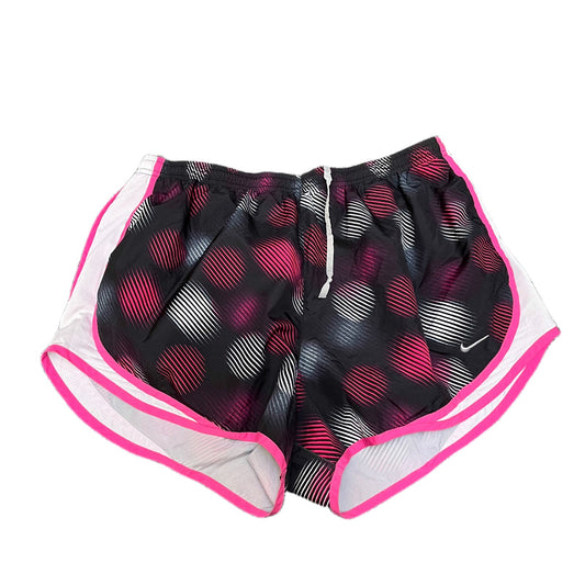 Nike Dri-FIT Running Shorts Fits as Womens L 31" Waist Black Pink Striped Dots