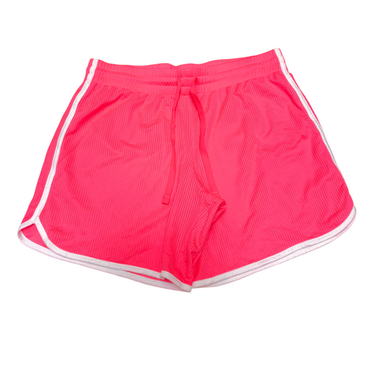 Athletic Running Sprinter Shorts Women Medium Pink Knit Elastic Waist Drawstring
