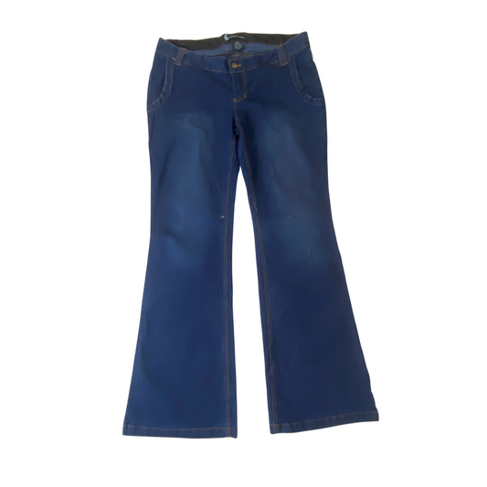 Belly Beautiful Maternity Jeans Womens Large W33 L32 Blue Denim Bootcut Stretch