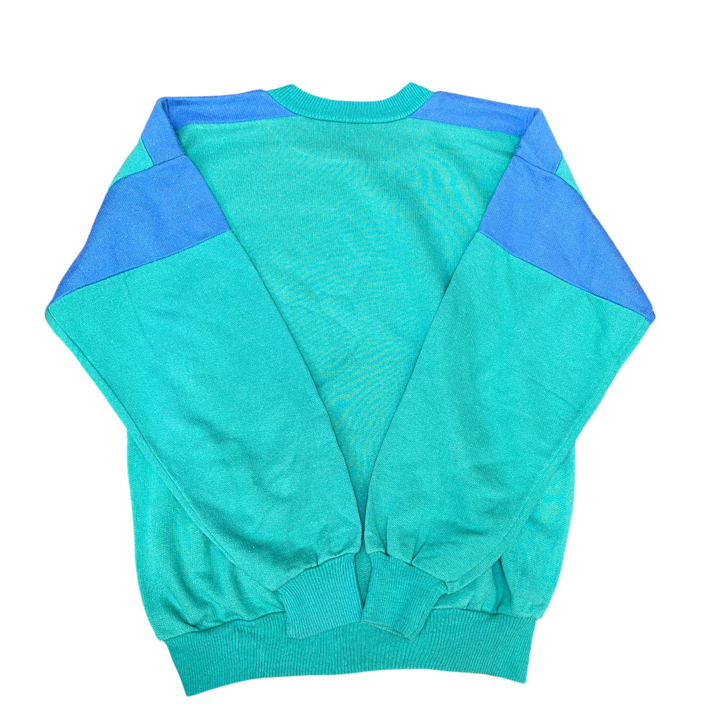 Sweatshirt Womens Medium Blue Black Cat Relaxed Elegance Graphic Crew Neck